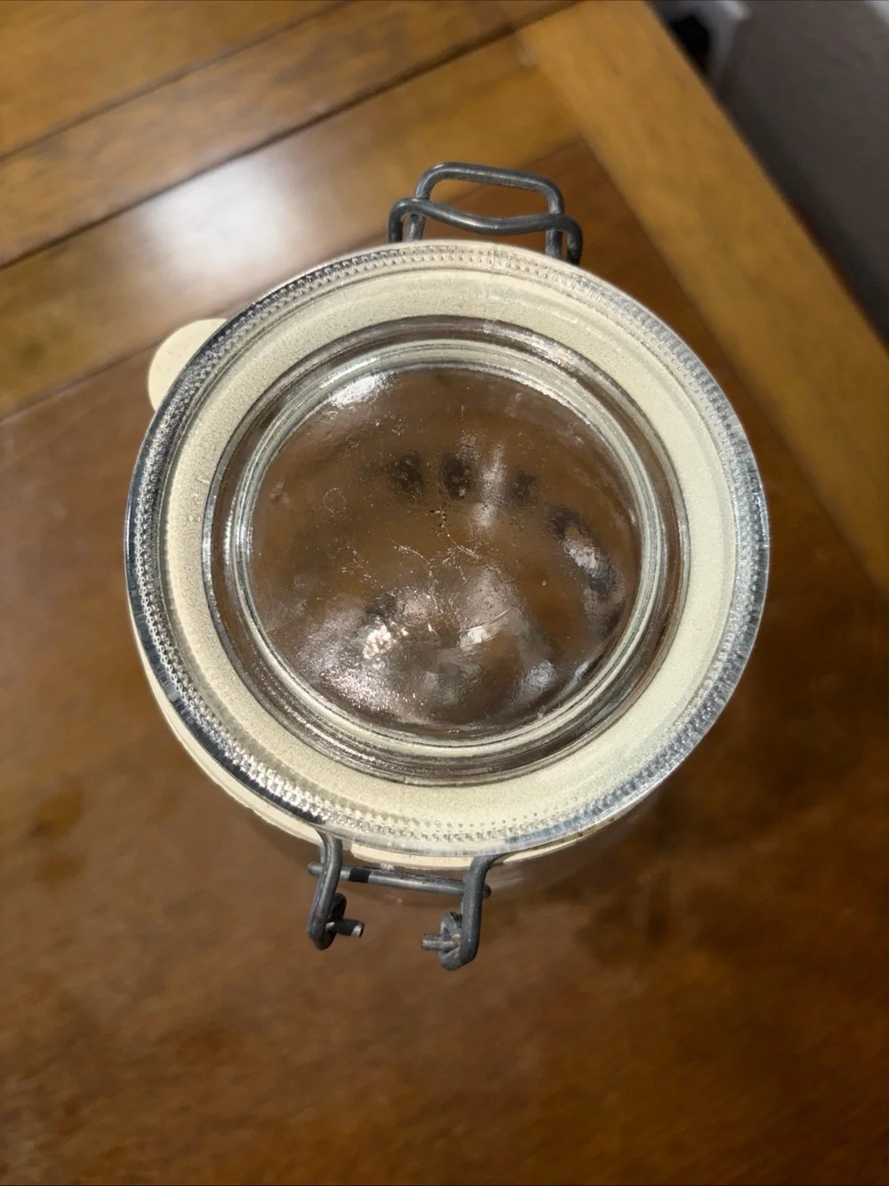 Vintage Triomphe France Medium Glass Jar/Canister 